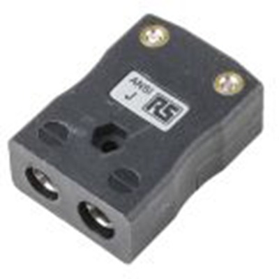 RS PRO,769-1357,标准热电偶连接器 插座, 用于J 型热电偶, Φ6mm探头, 最高220°C, 黑色