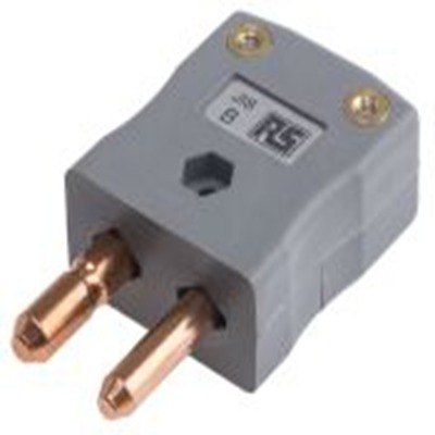 RS PRO,771-8966,标准热电偶连接器 插头, 用于B 型热电偶, Φ6mm探头, 最高220°C, 灰色