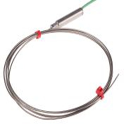 RS PRO,787-7712,K型矿物绝缘热电偶, 探头Φ1mm x 1.5m, 可测+750°C, 线长1m, 裸线尾线接端, 不锈钢探头