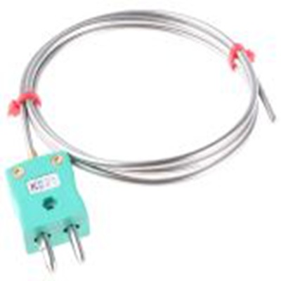 RS PRO,787-7797,K型矿物绝缘热电偶, 探头Φ3mm x 1m, 可测+1100°C, 线长100mm, 标准插头接端, 不锈钢探头