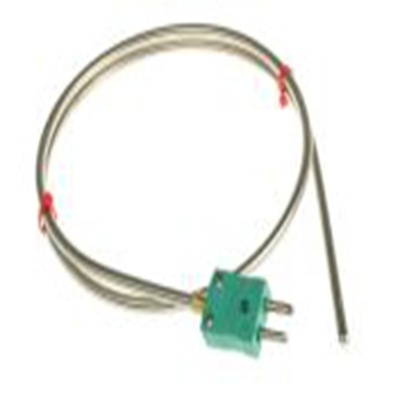 RS PRO,787-7800,K型矿物绝缘热电偶, 探头Φ6mm x 1m, 可测+1100°C, 线长100mm, 标准插头接端, 不锈钢探头