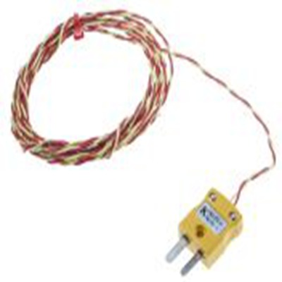 RS PRO,814-0143,K型外露结点热电偶, 探头Φ7/0.2mm x 2m, 可测+250°C, 线长2m, 微型插头接端, PFA探头