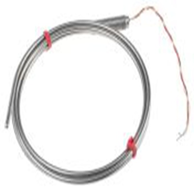 RS PRO,847-1093,K型矿物绝缘热电偶, 探头Φ3mm x 1m, 可测+1100°C, 线长100mm, 裸线尾线接端, 铬镍铁合金探头
