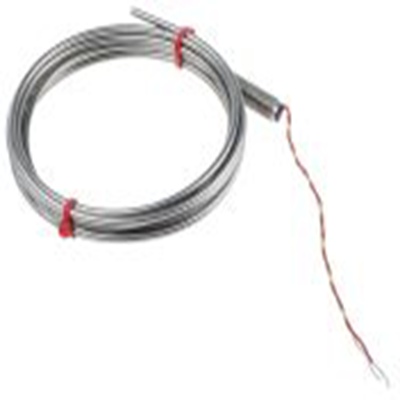 RS PRO,847-1150,K型矿物绝缘热电偶, 探头Φ3mm x 2m, 可测+1100°C, 线长100mm, 裸线尾线接端, 不锈钢探头