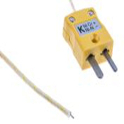 RS PRO,847-9729,K型外露结点热电偶, 探头Φ1/0.3mm x 5m, 可测+350°C, 线长5m, 微型插头接端, 玻璃纤维探头