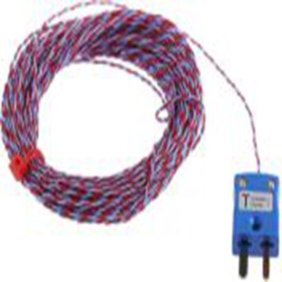 RS PRO,847-9754,T型外露结点热电偶, 探头Φ1/0.3mm x 10m, 可测+250°C, 线长10m, 微型插头接端, PFA探头