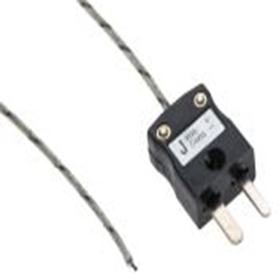 RS PRO,872-2622,J型外露结点热电偶, 探头Φ1/0.3mm x 5m, 可测+350°C, 线长5m, 微型插头接端, 玻璃纤维探头