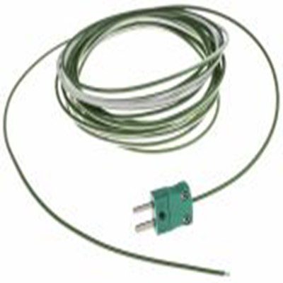 RS PRO,872-2632,K型外露结点热电偶, 探头Φ1/0.376mm x 5m, 可测+250°C, 线长5m, 微型插头接端, 聚四氟乙烯探头