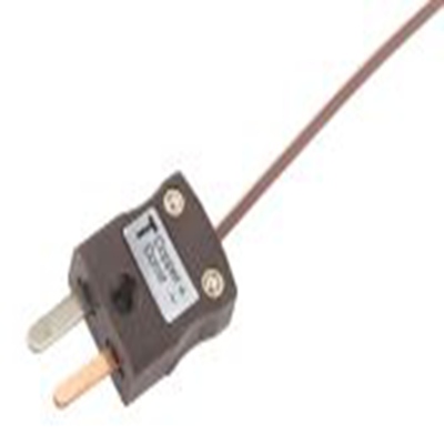 RS PRO,872-2657,T型外露结点热电偶, 探头Φ1/0.376mm x 5m, 可测+250°C, 线长5m, 微型插头接端, 聚四氟乙烯探头
