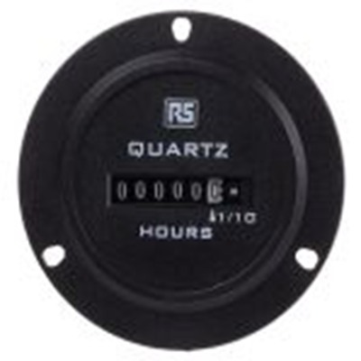 RS PRO,896-6917,小时计数器, 6位数字, 90 → 264 V 交流电源, 面板安装, 切面64.26（直径）mm, (上计数)