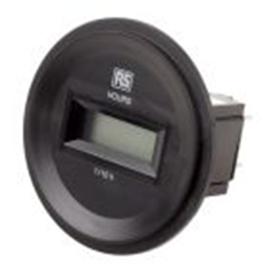 RS PRO,896-6964,小时计数器, 6位数字, 10 → 80 V 直流电源, 嵌入式，面板安装, 远程复位, 切面37 x 24.6 mm, (上计数)