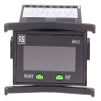 RS PRO,896-6992,小时，分钟，秒计数器, 7位数字, 9 → 30 V 直流电源, 嵌入式，面板安装, 切面44.8 x 22 mm, (上计数), 带背光