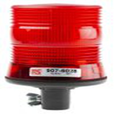 RS PRO,907-6028,闪光警示灯, 10 → 100 V 直流, 红色透镜, 黑色外壳, Φ108mm底座, IP56