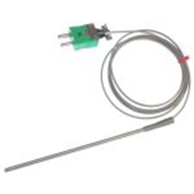 RS PRO,131-4748,K型重型热电偶, 探头Φ4.5mm x 150mm, 可测+350°C, 线长2m, 标准插头接端, 不锈钢探头
