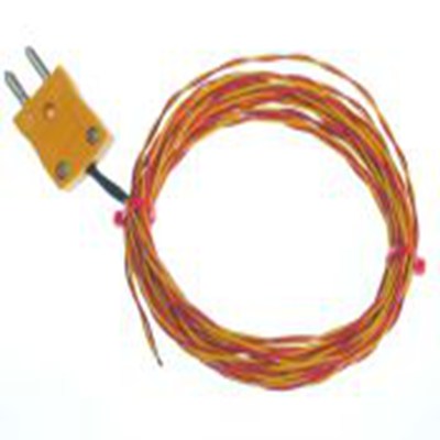 RS PRO,131-4751,K型外露结点热电偶, 探头Φ1/0.711mm x 20m, 可测+700°C, 线长20m, 标准插头接端, 玻璃纤维探头