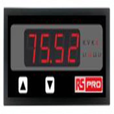 RS PRO,136-5390,交流 数字电流表 5 A, 0.5 % rdg + 1 Digits精度, 92 mm x 43.5 mm切面