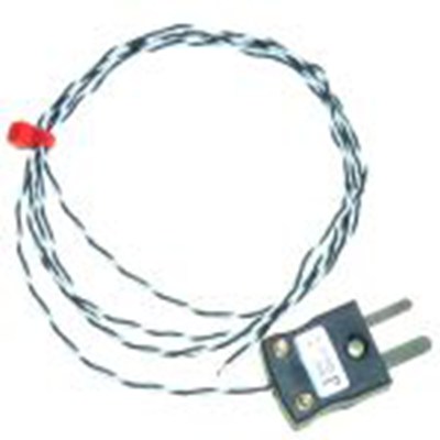 RS PRO,136-5870,J型外露结点热电偶, 探头Φ1/0.3mm x 2m, 可测+250°C, 线长2m, 微型插头接端, PFA探头
