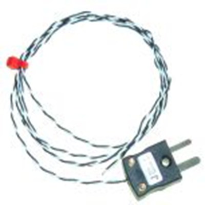 RS PRO,136-5872,J型外露结点热电偶, 探头Φ1/0.3mm x 5m, 可测+250°C, 线长5m, 微型插头接端, PFA探头