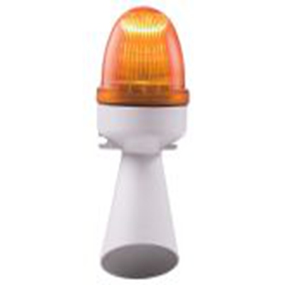 RS PRO,199-9746,声光报警器, 12 V 直流电源, 最大96dB, 琥珀色灯罩