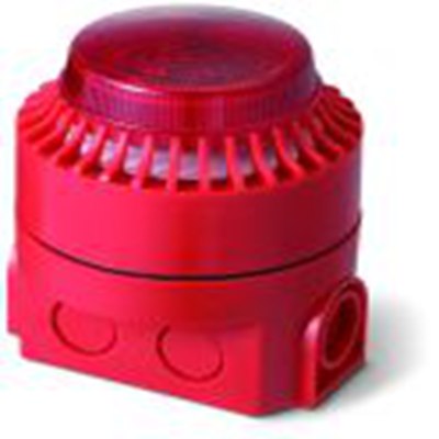 RS PRO,199-9772,声光报警器, 24 V电源, 1米外114dB, IP44, 红色外壳