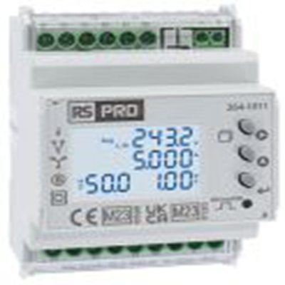 RS PRO,264-1011,3相 能量计 能量计, LCD显示 90 mm 70 mm