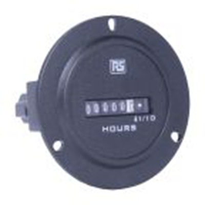 RS PRO,896-6920,小时计数器, 6位数字, 4 → 30 V 交流/直流电源, 面板安装, 切面64.26（直径）mm, (上计数)
