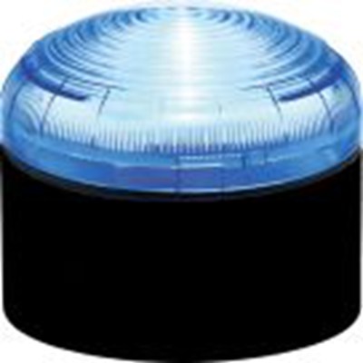 RS PRO,220-4975,闪光警示灯, 12 → 24 v, 蓝色透镜, 黑色外壳, Φ92mm底座, IP66