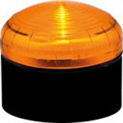 RS PRO,220-4976,闪光LED警示灯, 12 → 24 v, 琥珀色透镜, 黑色外壳, Φ92mm底座, IP66