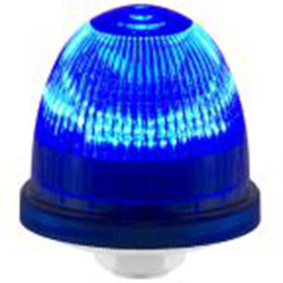 RS PRO,220-5001,闪光警示灯, 12 → 24 v, 蓝色透镜, Φ75mm底座, IP66