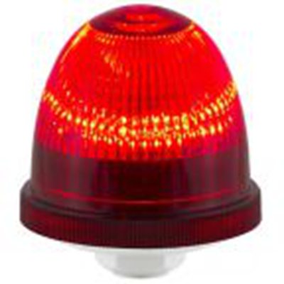 RS PRO,220-5003,闪光警示灯, 12 → 24 v, 红色透镜, Φ75mm底座, IP66