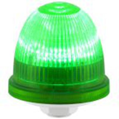 RS PRO,220-5004,闪光警示灯, 12 → 24 v, 绿色透镜, Φ75mm底座, IP66