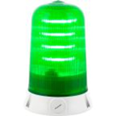 RS PRO,220-5014,闪光警示灯, 12 → 24 v, 绿色透镜, 白色外壳, Φ142mm底座, IP65