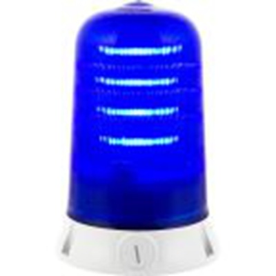 RS PRO,220-5015,闪光警示灯, 90 → 240 v, 蓝色透镜, 白色外壳, Φ142mm底座, IP65