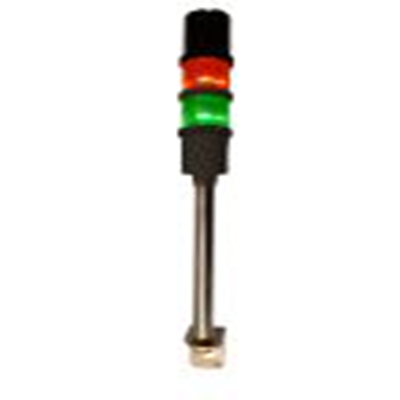 RS PRO,222-2445,LED多层警示灯, 绿色，红色, 2个发光元件, 24 V 交流/直流电源, Φ63mm底座, 450mm高, 带蜂鸣器, IP66