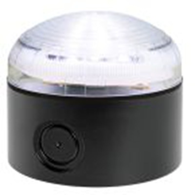 RS PRO,222-2456,常亮警示灯, 12 v 交流 / 直流、 24 v 交流 / 直流, 透明透镜, 黑色外壳, Φ92mm底座, IP66