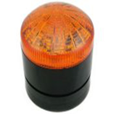 RS PRO,222-2469,闪光警示灯, 12 v 交流 / 直流、 24 v 交流 / 直流, 橙色透镜, 黑色外壳, Φ76mm底座, IP65