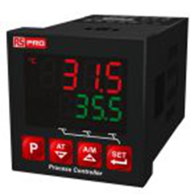 RS PRO,222-8147,PID控制器, 24 V电源, 继电器，SSR输出, 面板安装安装, 48 x 48mm