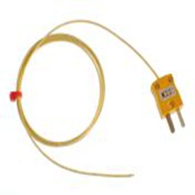 RS PRO,231-8479,K型外露结点热电偶, 探头Φ1/0.3mm x 3m, 可测+350°C, 线长3m, 微型插头接端, 玻璃纤维探头