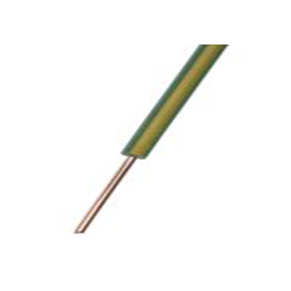 RS PRO,358-977,绿色, 黄色 控制 刚性，蓝色 架空电缆, 1 mm², 100 m长 1/1.13 mm, 17 AWG 聚氯乙烯, 600 V, 最高70 °C, RIGID BU系
