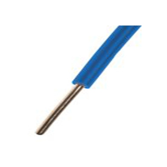 RS PRO,358-983,蓝色 控制 刚性，蓝色 架空电缆, 1.5 mm², 100 m长 1/1.38 mm, 15 AWG 聚氯乙烯, 600 V, 最高70 °C, RIGID BU系列