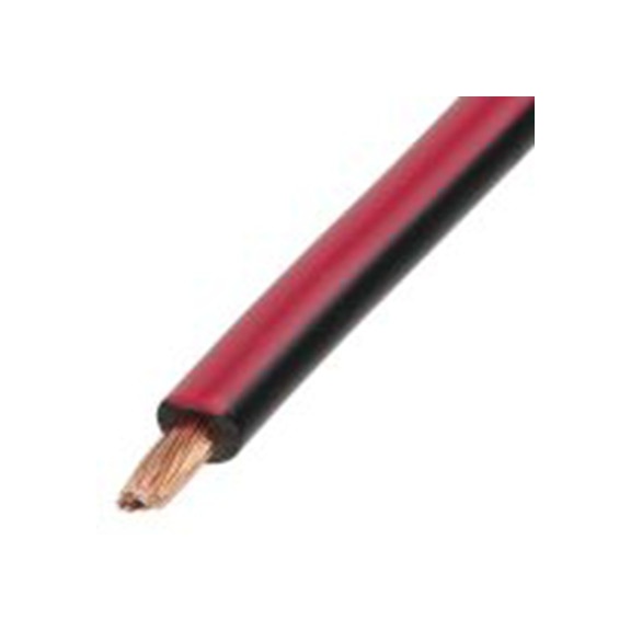 RS PRO,122-5866,黑色, 红色 汽车 汽车原线 架空电缆, 1 mm², 30 m长 57/0.15 mm 聚氯乙烯, 600 V, 最高100 °C