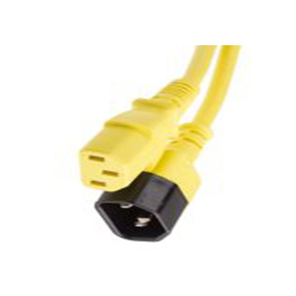 RS PRO,137-3348,1 m 电源线, 250 V, 直向转直 聚氯乙烯, 黄色, 符合ENEC标准