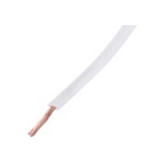 RS PRO,180-5927,白色 圆形 架空电缆, 0.75 mm², 100 m长 24/0.2 mm, 20 AWG 聚氯乙烯, 1 kV dc, 最高105 °C, Tri-Rated系列