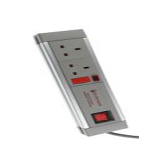 RS PRO,206-7500,灰色 延长线, 额定电压230 V ac, 2个 G 型插座, 电缆长2 m