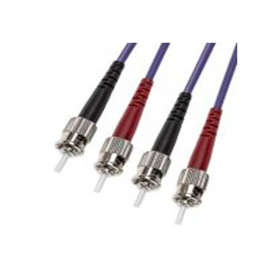 RS PRO,536-6456,OM3 单工/双工 光纤电缆, 10 m长, Φ125 μm线芯, 低烟，无卤 紫色, 浅绿色护套