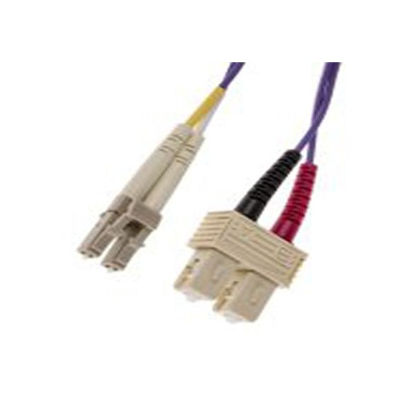 RS PRO,536-6579,OM3 单工/双工 光纤电缆, 10 m长, Φ125 μm线芯, 低烟，无卤 浅绿色, 紫色护套