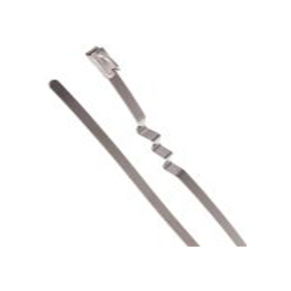 RS PRO,743-6349,316 不锈钢 电缆扎带, 之字形, 阻燃, 金属, 200 mm长x4.6 mm宽, 436.1N拉伸强度