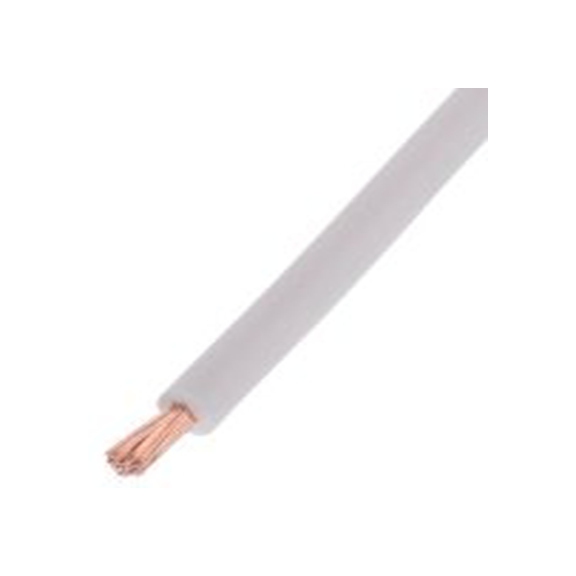 RS PRO,763-7606,白色 单芯 2491B 架空电缆, 1 mm², 100 m长 32/0.2 mm, 17 AWG 交联低烟, 500 V, 最高90 °C, H05Z-K系列