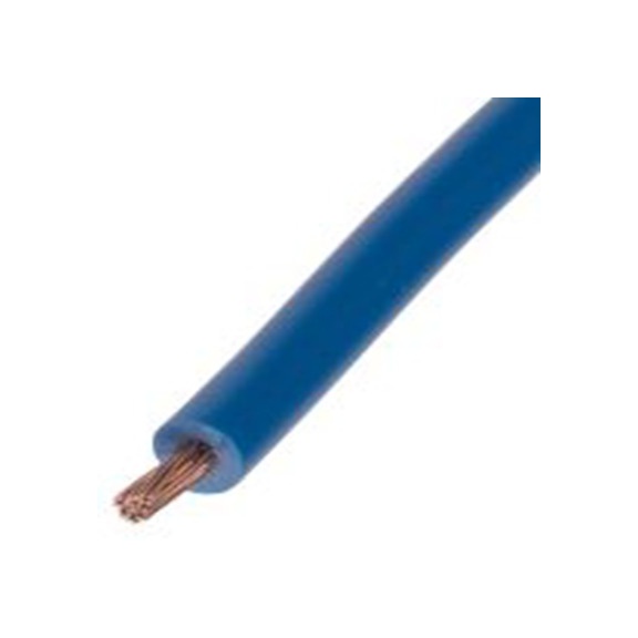 RS PRO,811-4481,蓝色 控制 柔性，黑色 架空电缆, 1 mm², 100 m长 32/0.2 mm, 18 AWG 聚氯乙烯, 1000 V, 最高70 °C, FLEXIBLE BK