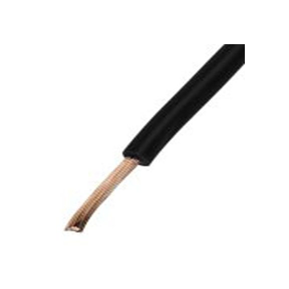 RS PRO,811-4611,黑色 控制 绞合，棕色 架空电缆, 1.5 mm², 100 m长 7/0.53 mm, 15 AWG 聚氯乙烯, 1000 V, 最高70 °C, FLEXIBLE 